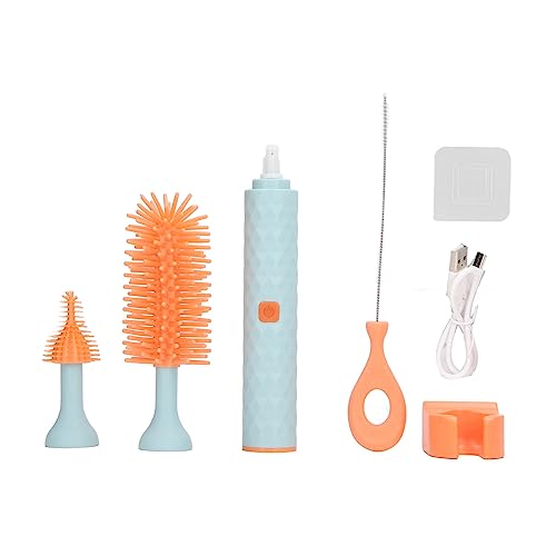 Elektrische Flesreinigingsborstel, IP65 Waterdichte Siliconen Baby Flesborstel voor Flesreiniging (blauw)
