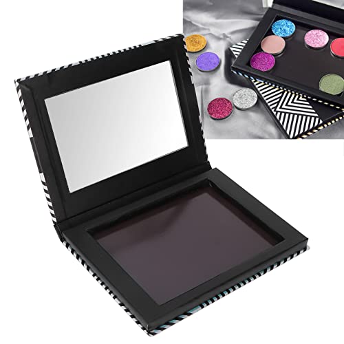 Lege make-up oogschaduw palet, zwart en wit gestreept make-up palet met spiegellijm Lege palet Magnetische palet voor Eyeshadow Lipstick Blush Poeder
