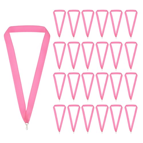 Award Neck Ribbons, 50 Pack Polyester Medal Lanyards met Snap Clip Blanc Award Ribbon voor wedstrijden Performance Sport Party, Pink