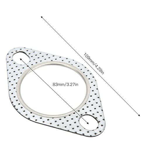 2 inch uitlaatafdichting, 2 gaten flensafdichting van stalen uitlaatspruitstuk valpijp verzamelaar universele voor binnendiameter 2"/51mm uitlaatgasbuis/turb voertuig 4