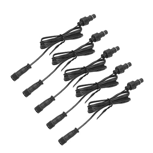 5Pcs Deck Light Extension Cable, 2 Pin Waterproof Connector, IP67 Waterproof Extension Cable Man Vrouwelijke Connecting, voor Floodlights, Wegverlichting