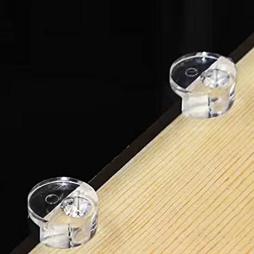 25 Stuks Ronde Spiegel Haakjes, Glas Behoud Clips Kit met 25 stuks Schroeven, Glas Plank Haakjes voor het bevestigen van 1-4mm Dikke Glas, Kasten Deuren en Spiegels 4