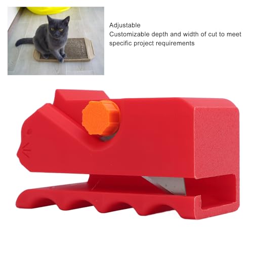 Cat Scratching Board Cutter Karton Diy Stripper, ABS materiaal Cutter met aangepaste snijinstellingen, Compacte grootte voor ambachten (rood)
