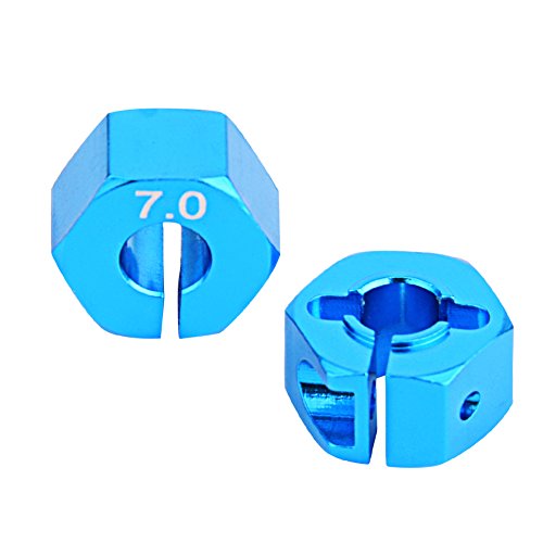 4 stuks Hex Drive Adapter, 12mm 7.0 Rad Hex Stick Nabenadapter für 1/10 RC HSP HPI Redcat Auto Ersatsteile 5