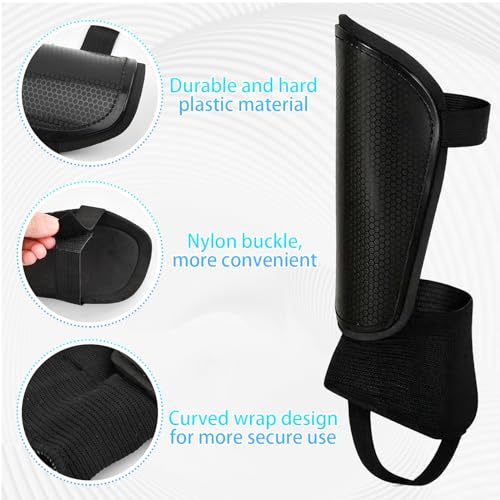 Voetbal Shin Guards voor kinderen en volwassenen, S-L, Small Shin Guards met Kalf en Enkelbescherming, Non-Slip verstelbare Mini Shin Guards voor voetbal, jongens en meisjes 3