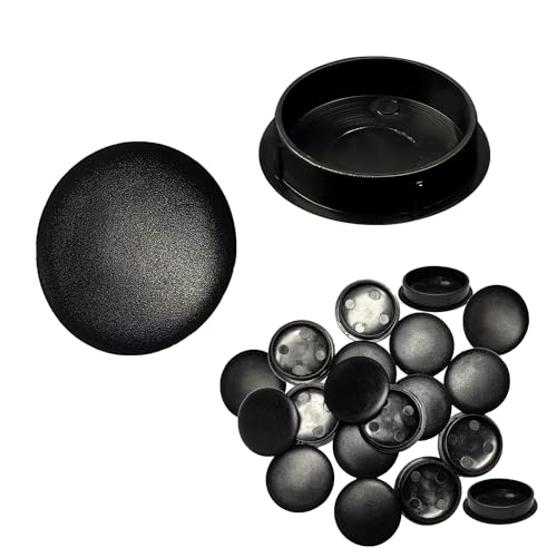 Verpakking van 15 28 mm zwart plastic gat stops meubelkast