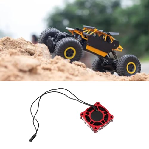 RC Koelventilator, High Speed Elektrische Motor Koelventilator 40x40mm 16000RPM 5V-9V Compatibel met 1/10 1/8 1/12 RC ESC Motoren(Rood) 3