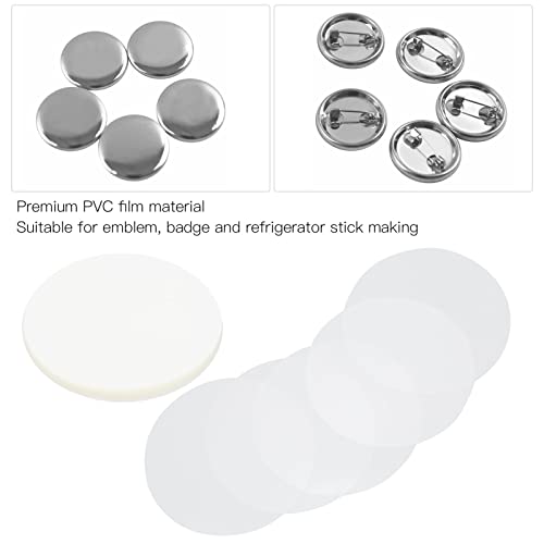 100 st. Badge Film PVC Materiaal Transparante Circle Badge Beschermfolie voor DIY Knoppenmaker (58MM) 5