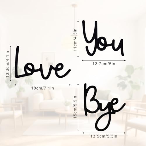 Love You Bye Houten Muur Teken, Modern Home Decoratie boven deur Houten gang Muur Hangen Teken Art Decoratie voor Home Decoratie Liefde en warmte voor familieleden en geliefden