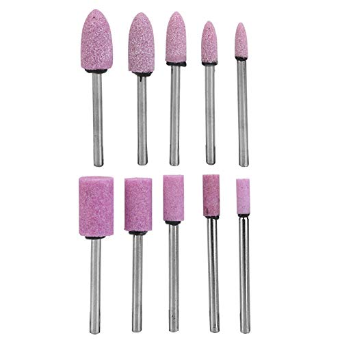 100 stukken polijsten steen slijpen kop polijsten accessoires wiel grat bit voor molen met box as diameter 3mm roze 5