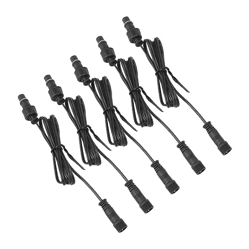Waterdichte uitbreidingskabel voor dekverlichting: 5 stuks 3.3ft mannelijke vrouwelijke connector voor buiten