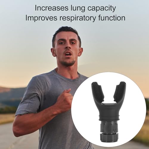 Draagbare Ademtrainer Verstelbare Inhalatie Spiertrainer Verbetert Long Capaciteit Fitness Apparaat (zwart) 5