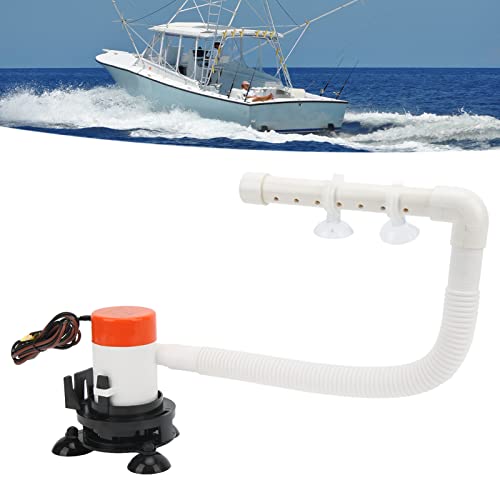 Bait Pump, 12V 350GPH Maximum Flow Boat Tank Vis Saver Aerator Portable Livewell Pump voor elke container 3