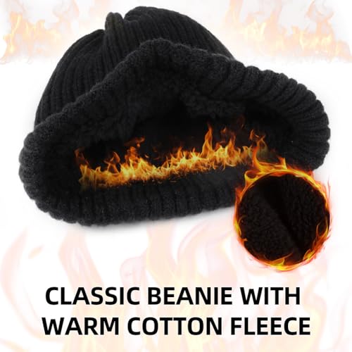 Mannen Beanie Hoed, Warme Winterhoed, Gebreide Hoed, Stretchy Zachte Warm Winterhoed, Thermal Beanie, Zacht, Elastisch, voor Mannen en Vrouwen 5