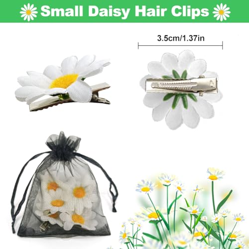 Bloem Haar Clips 12 st levensechte Daisy haar Clips mooie bloem haar Clips voor bruid meisje vrouw haar decoratie 3