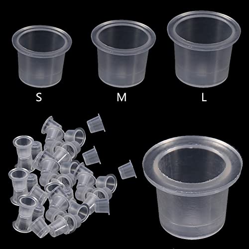 Verpakking van 300 Medium Tattoo Colour Caps Transparante Plastic Tattoo Ink Pigment Cups voor Naald Tip Grip Tattoo Accessoires Pack van 300 5