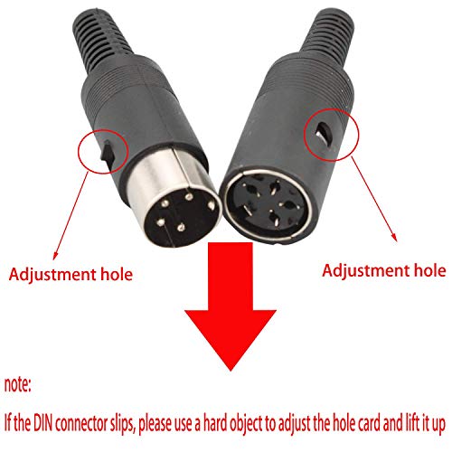 Verpakking van 10 7 Pin DIN-plug/busaudioadapter/omvormer voor luidspreker, zwart 4