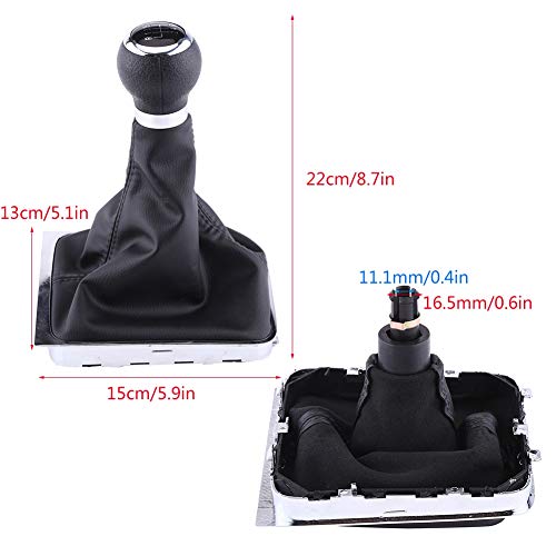 6 Speed Shift Knob omgekeerd voor Passat B6 2005-2012 Kunststof Kunststof Kunstleer Comfortabele Grip