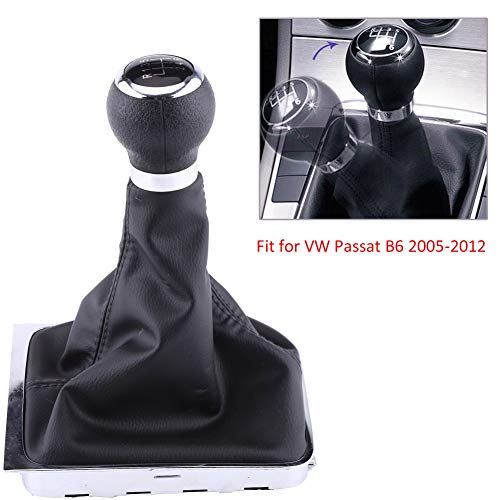 6 Speed Shift Knob omgekeerd voor Passat B6 2005-2012 Kunststof Kunststof Kunstleer Comfortabele Grip 4