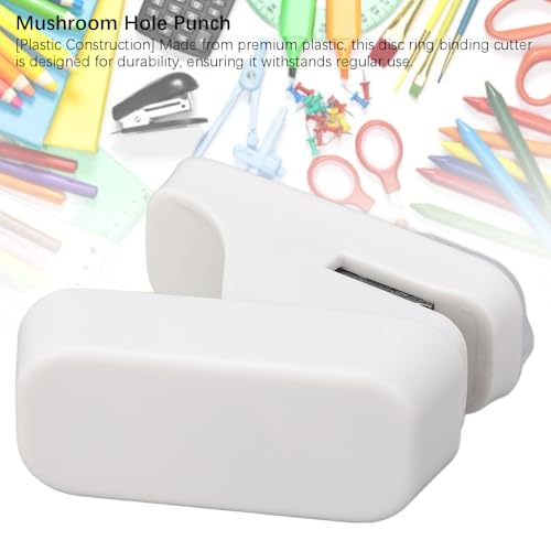 Mushroom Hole Punch Portable en lichtgewicht T Type Papier Puncher voor Scrapbooking Nauwkeurige en schone resultaten Multi Purpose Disc Ring Bindende Cutter 5