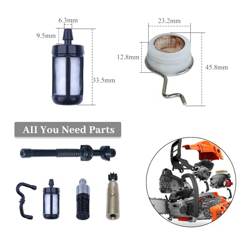 Oliepomp Worm Gear Oil Line Filter Brandstoflijn Filters voor Stihl 017 018 MS180 MS170 MS 170 180 Kettingzaag Vervanging Reserveonderdelen