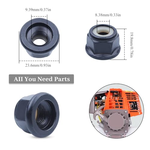 10mm x 1,0 LH draadmoer voor STIHL FS55 FS66 FS74 FS76 FS80 FS81 FS85 FS86 FS87 FS88 FS90 FS100 FS110 FS120 FS130 FS250 Trimmen