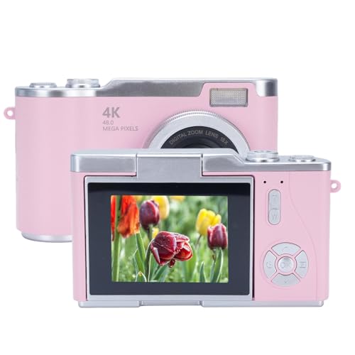 Digitale Fotografie Camera 1080p 48mp 2.4 Inch HD Display 8x Elektronische Zoom Video Camera voor Outdoor Fotografie (Roseate)