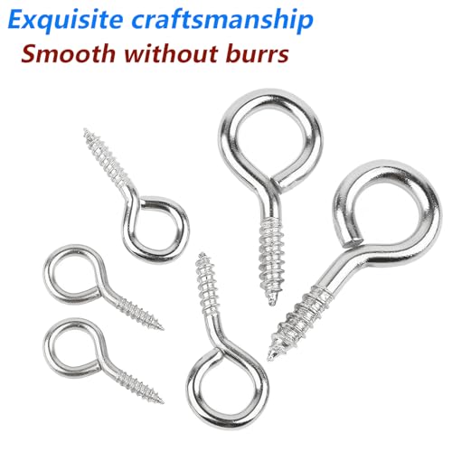 Verpakking van 20 oogschroeven, 30 mm schroefhaken, Carbon Steel Eye Hook, Self-Tapping Schroefoog voor hout, ambachten 4