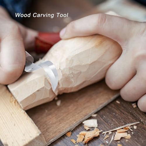 Houtsnijwerk, gebogen beitel met platte handgreep, gebogen lemmet, hoge hardheid, holen lepel voor het maken van fijne graveergereedschap, 420 rosvrij staan beitel voor 4