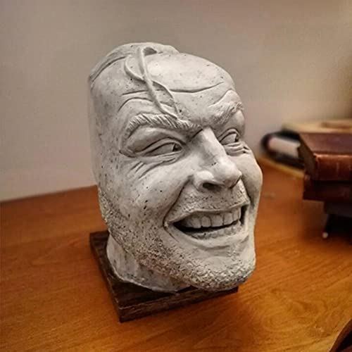 Beeldhouwkunst van The Shining Bookend Library Hier is Johnny Sculpture Resin Desktop Ornament Boekenkast Shelf Sitter 4