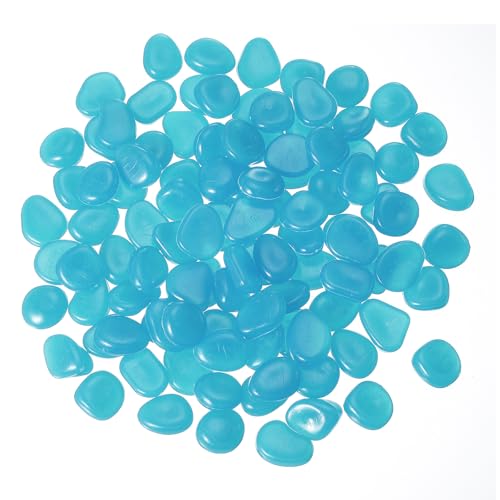 Lichtgevende stenen, 300 stuks Luminous Rocks voor Indoor Decoraties Fish Basin Garden Courtyard Landschap Cadeaus voor vrienden, Lichtblauw