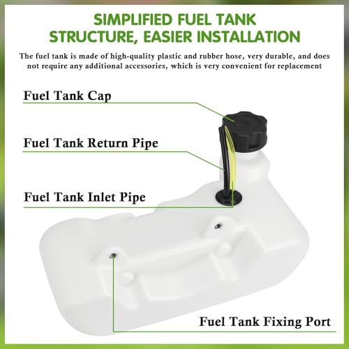 Brandstoftank van diverse gras Trimmer Brush Cutter Hedge Trimmer CG430 520 43CC 52CC 47CC, Brandstoftank met Brandstofpijp en Cover (White) 5