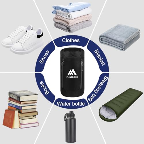 Compressiezak Slaapzak, Lichtgewicht Waterdichte Compacte Opbergzak, Compressiezak met ripstop Stof, Trekkoord Sluiting Bergzak voor Camping, Wandelen 4