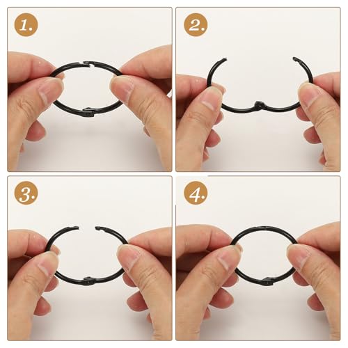 1.5 Inch Binnendiameter gordijn Rod ringen met ogen, 25 stuks metalen gordijn Ring voor gordijn Rods Hoop Pennen, Rode Brons 4