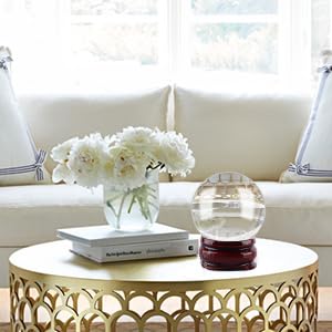 Kristal wissen Bal, Aziatische zeldzame natuurlijke Quartz Clear Crystal,Healing Bal Transparante Bal met Basis 40m m 4