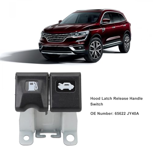MotorkapVergrendelingenhendelschakelaar, 65622 JY40A Geschikt voor Koleos, MotorkapVergrendelingenschakelaar, Veilige en Betrouwbare Vergrendeling