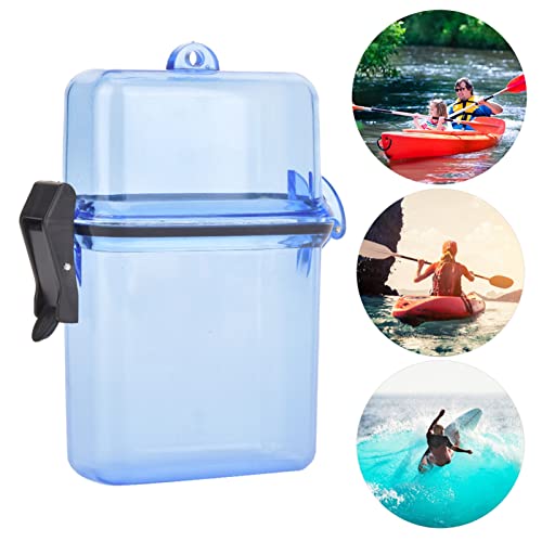 Boot Droge Zakken, Waterdichte Telefoon Pouch, Plastic Transparante Onderwater Kajak Sealing Box met Touw Hook voor Surfen Kano Kayak (Transparant Blauw) 3