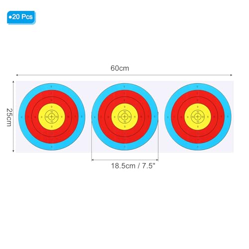 Doel Boogschieten papier 25,5 cm 30 stuks 3 punten pijl boog doel lenzen voor schietoefening