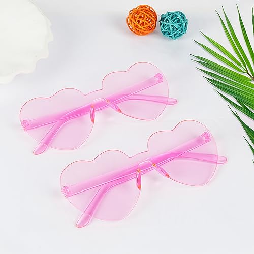Hartvormige zonnebril, zonnebril, Hippieglazen, transparant, meerkleurig, hartvorm, zonder frame, voor de zomer, feestje, cosplay, feestje, Kerstmis 4
