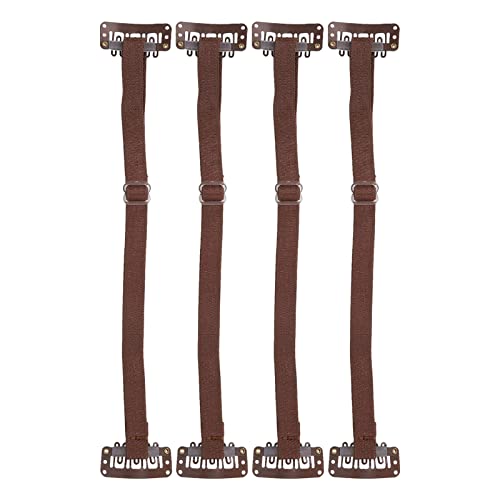 4PCS Gezicht Lift Band met haarclip, Gezicht Lift Tape Band Verstelbare Elastische Gezicht Lift Belt Eye Rimpel Verwijdering Belt Facelift Patch Bands voor Gezicht Lift (Brown) 4