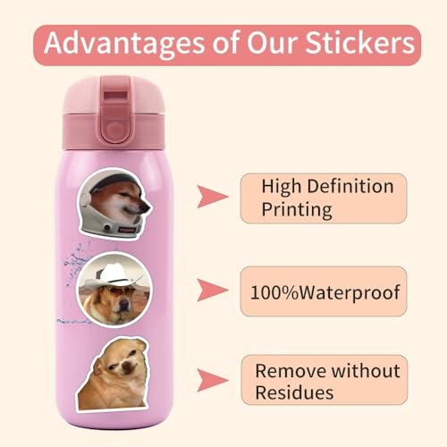 Grappige hondenstickers voor tieners en volwassenen, 50 stuks, Grappige hondenstickers Set voor auto, motor, fiets, skateboard, snowboard, bagage, laptop, koffer, helm, motorfiets, computer 4