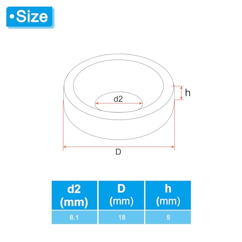 M8 Fresh Washer met verzonken kop, 40 stuks geanodiseerd aluminiumlegering platte kop schroefwasmachine, voor mechanische accessoires, DIY modelonderdelen, rood