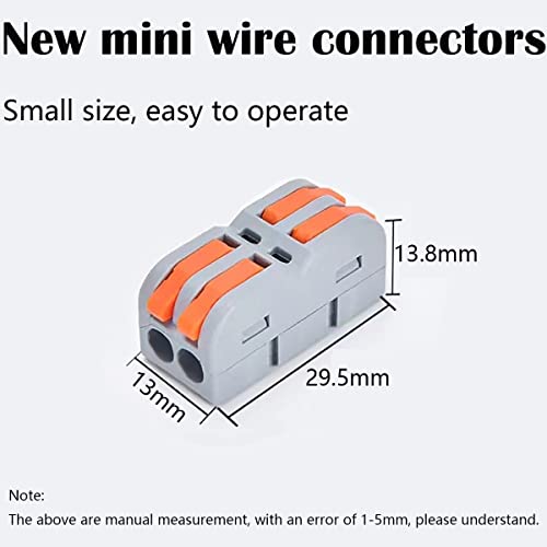 Compacte Wire Connectors, Wire Connectors, SPL-2M Cable Connector Terminal Blocks, Gratis Combinatie Spring Connector (14 PCS)