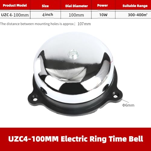 Alarmbel aangesloten elektrische bel Roestvrij stalen signaalalarm voor schoolfabriek (220V)