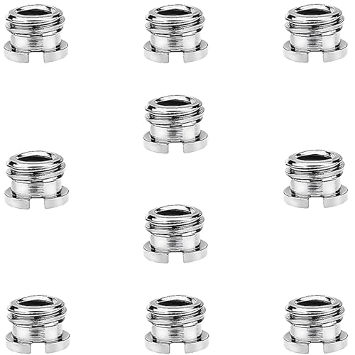 1/4 Inch to 3/8 Thread Adapter Tripod Thread Adapter Threaded Sleeve Threaded Nut voor Camera Video Tripod Monopod Ball Head Holder (10PCS)
