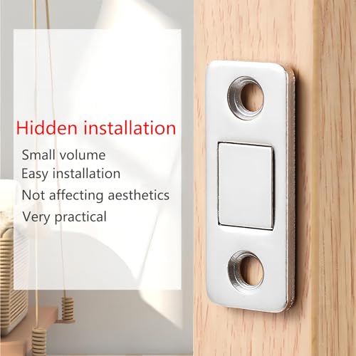 4 stuks Magnetische Deur Vangst, Kabinet Magnetische Deur Vangt Zelf-Adhesive, Ultra Dunne Magnetische Strips, Magnetische Sluiting Sluiter 3