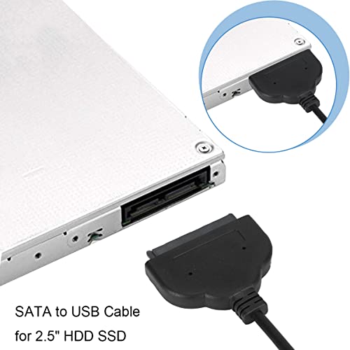 SATA naar USB Adapter Kabel voor 2,5" HDD SSD, USB 3.0 naar SATA III Hard Driver Conversie Kabel voor 2,5" harde schijf en SSD, met Type A naar USB Type C C Connector 3