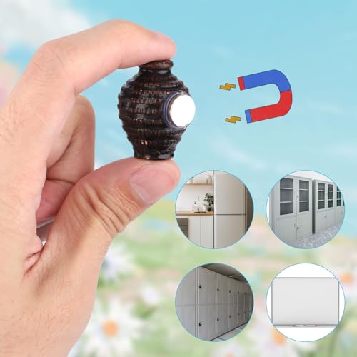 8 st. Mini keramische vaas magneten voor koelkast, schattig glas Mini Magnetisch Vazen Grappig Kleine 3D-plant vaas bloemen vazen als decoratie voor thuis kantoor Keuken Koelkast Lockers 4