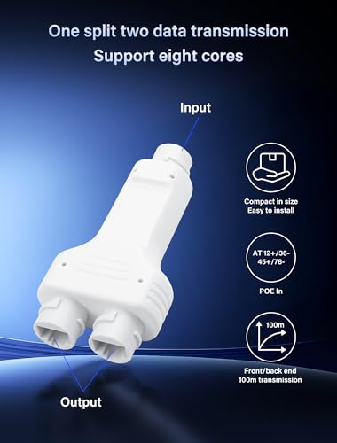 IP67 Waterproof PoE Extender POE Splitter 1 in 2 Out Extender 100m Extension 10/100 Mbps Ethernet Outdoor PoE Repeater voor IP-cameraplug en afspelen