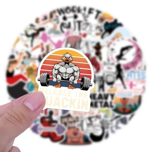 Fitness Inspirerende Stickers voor tieners en volwassenen, 50 stuks, Fitness Vinyl Sticker Set, Auto, Motorfiets, Fiets, Skateboard, Snowboard, Bagage, Laptop, Koffer, Helm, Motorfiets, Computer 3